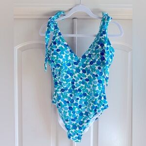 J Crew | One piece swimsuit | tie straps